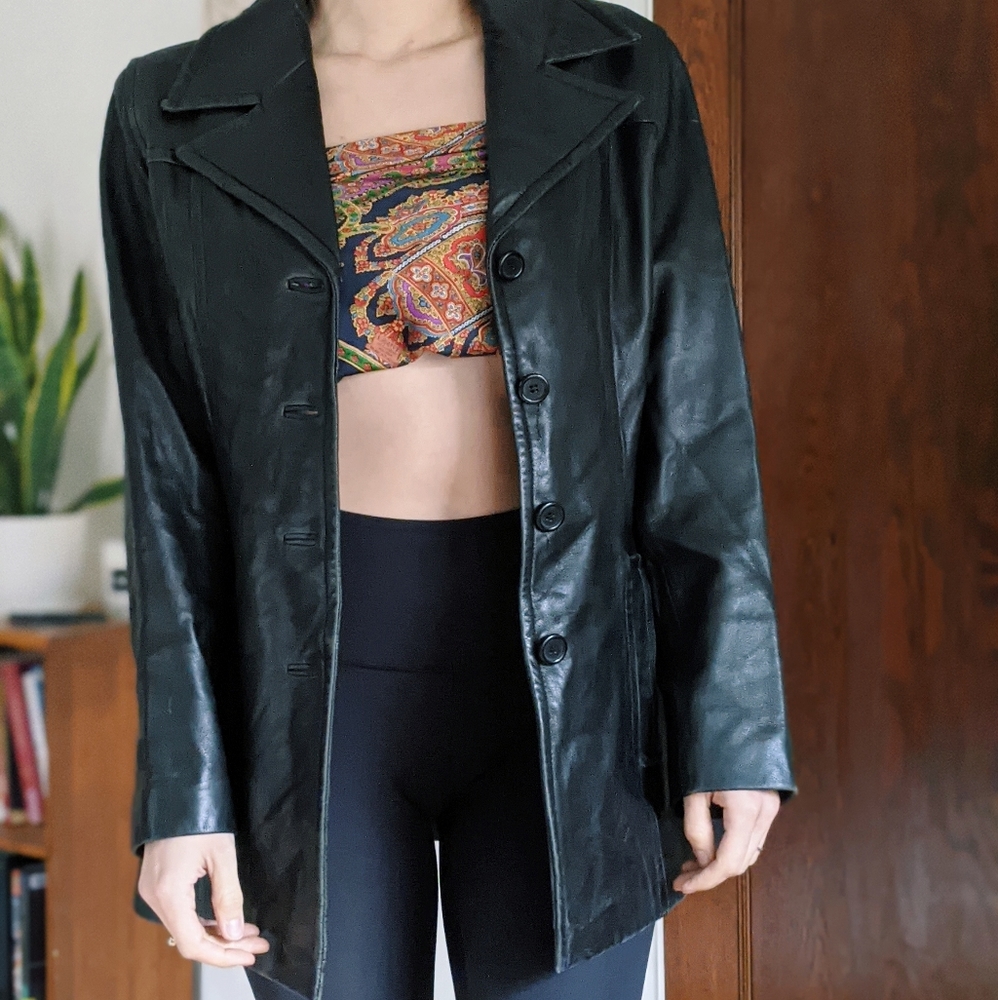 Wilson's Black Leather Jacket L